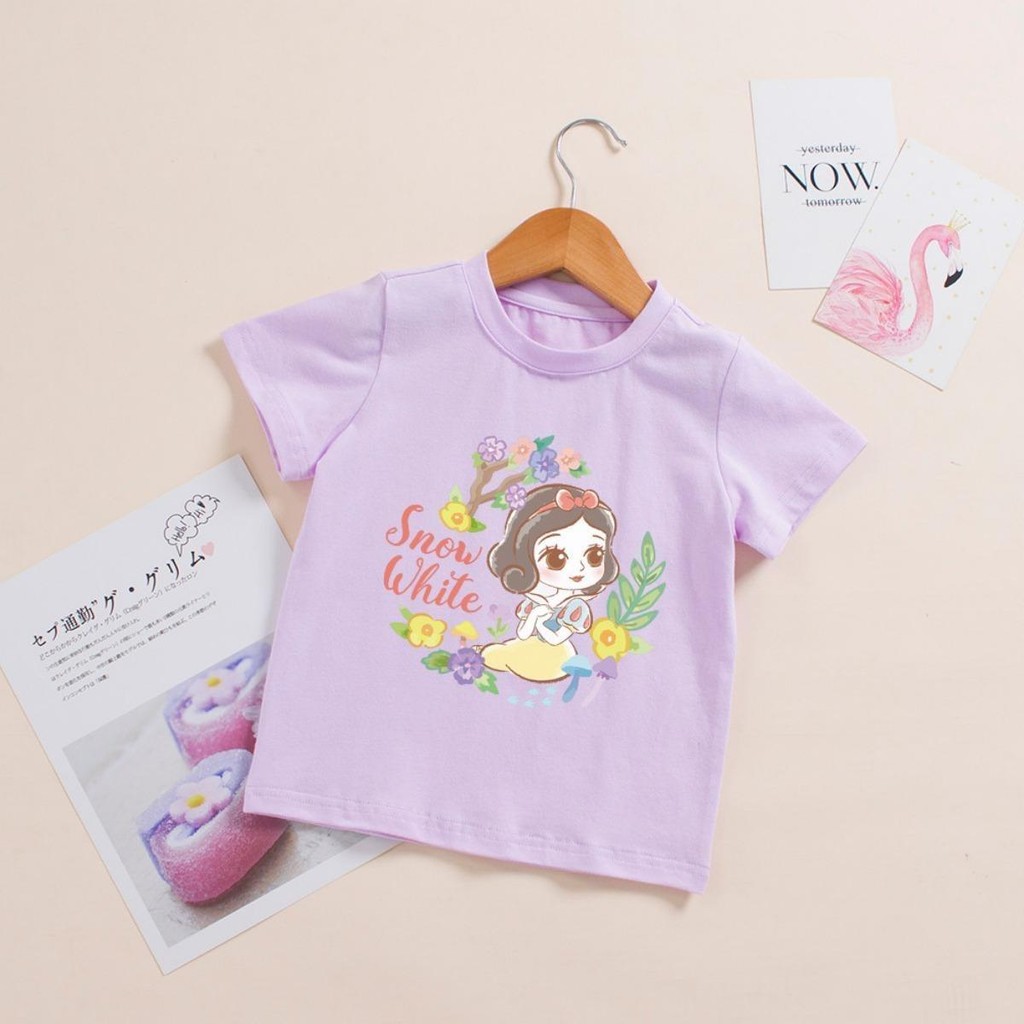 rb6t1fu3yn เสื้อผ้าเด็ก เสื้อเด็กผู้หญิง แขนระบายลายน่ารักสีหวานสดใส ใส่สบายได้ทุกโอกาส จัดส่งด่วน T