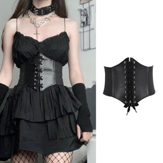 เข็มขัดรัดตัวผู้หญิงกว้างหนังยืดเอว Cincher สําหรับชุดและBod…