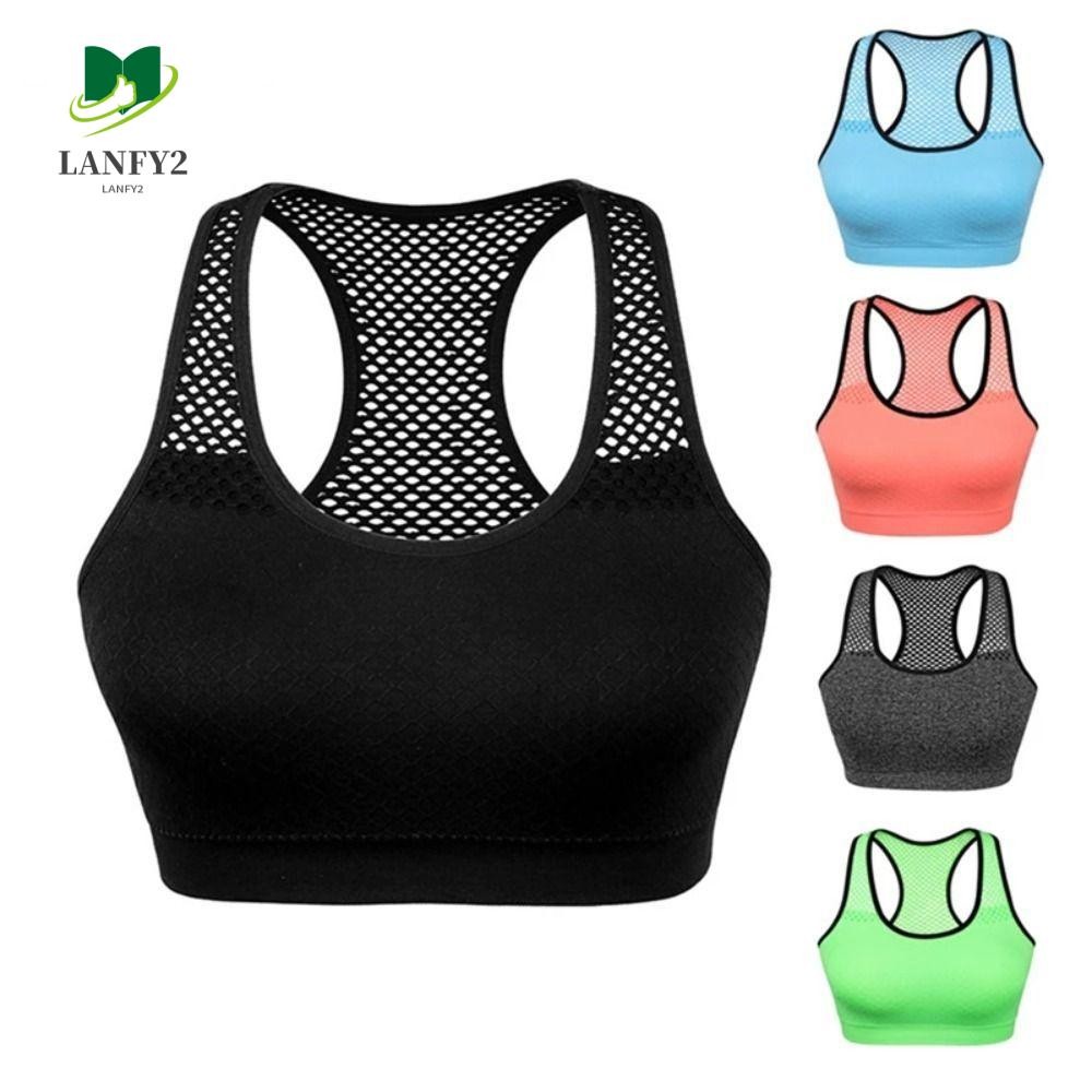 ALANFY ผู้หญิง Active Bra, ชุดชั้นในกีฬาแห้งเร็วกันกระแทกสูง, หญิงกลวงออกสบายชุดชั้นในโยคะระบายอากาศ Push Up