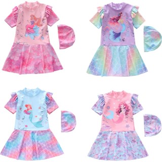 เด็กเด็กชุดว่ายน้ําสาวฤดูร้อนชิ้นเดียวครีมกันแดดชุดว่ายน้ําส…