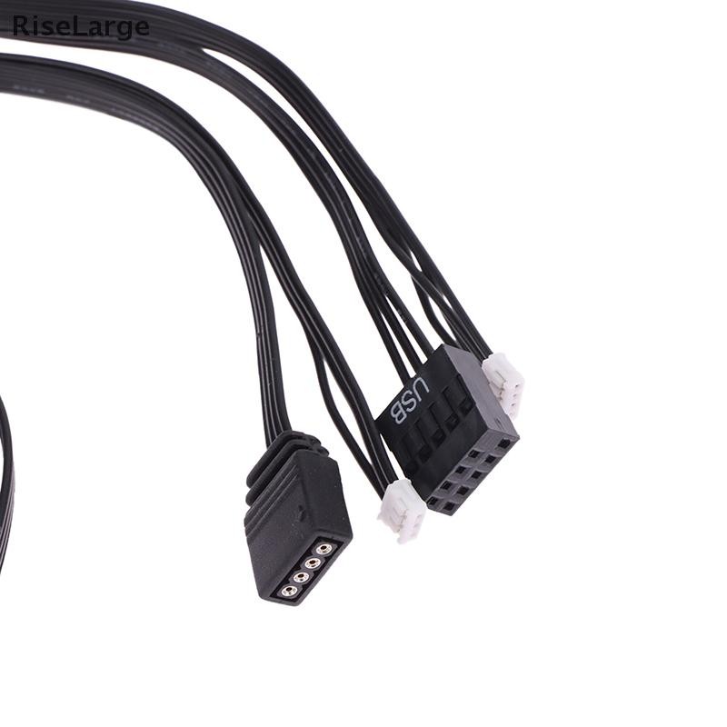 [RiseLarge] 2 ชิ้นใหม่ AMD Ryzen Wraith Prism Wraith Max Fan RGB Light เมนบอร์ดควบคุม Sync Cable ใหม่