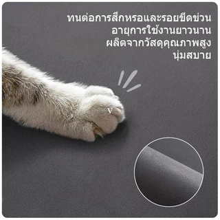 แผ่นรองจานสัตว์เลี้ยง จานแมว แผ่นรองชามให้อาหาร 50*80cm หนัง PU แผ่นรองชาม แผ่นกันอาหารหก