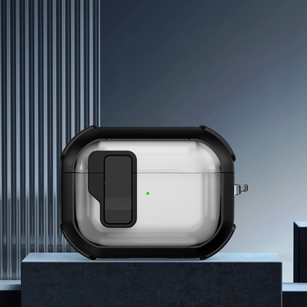 ล็อคความปลอดภัยฝาครอบโปร่งใสสําหรับ airpods 3 กรณี Pro 2 2nd กรณีแม่เหล็กพวงกุญแจ Full Body Protection กันกระแทกชาร์จกรณี ราคา ถูกที่สุด ดีลบีเคเค แกลเลอรีภาพที่ 7