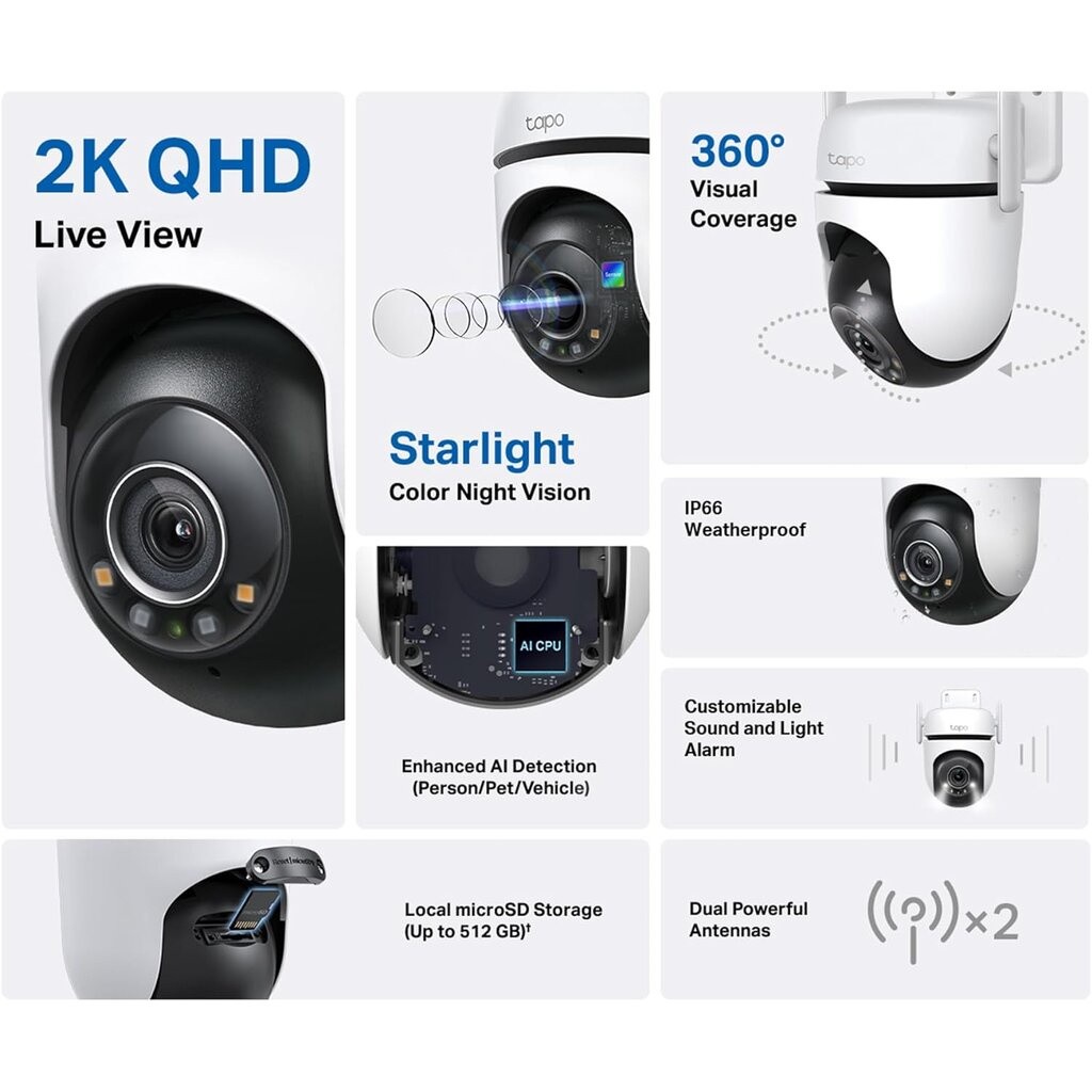 TP-LINK TAPO C520WS OUTDOOR SECURITY WIFI CAMERA กล้องวงจรปิดภายนอกอัจฉริยะ