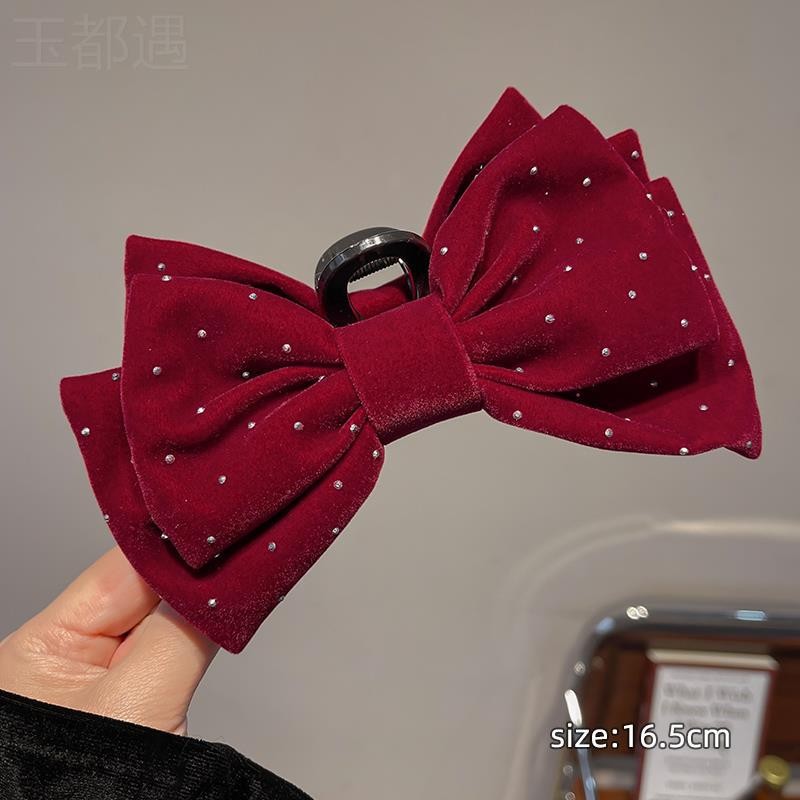 Gypsophila Princess Shark Clip~ Temperament Rhinestone Bow Princess Head Clip คลิปฉลามหญิง ราคา ถูกที่สุด ดีลบีเคเค แกลเลอรีภาพที่ 5