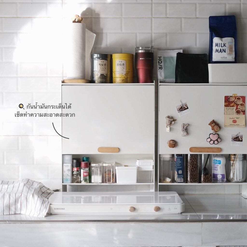 Omocha | ชั้นวางขวดซอส ชั้นวางเครื่องปรุงบนเค้าเตอร์ Minimal Sauce Shelf จัดระเบียบครัว