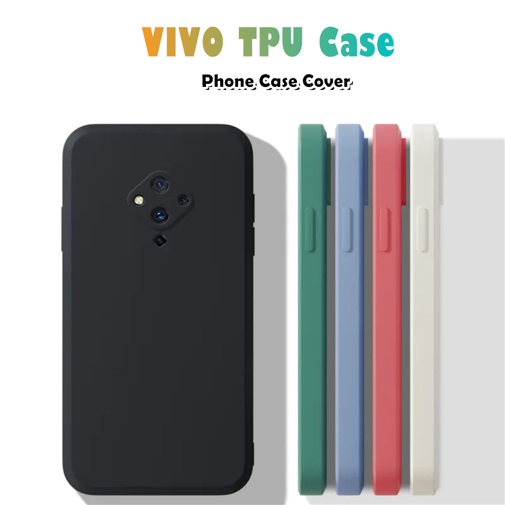 UtilityFor VIVO Y55/66/70/71/72 Y76/77/78/89/90/91 Z1/5/6/10 เคสโทรศัพท์สีม่วงสีทึบซิลิโคนกรณีเต็ม