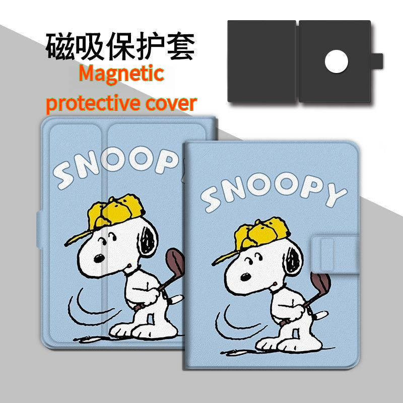 BOOX Go Color7 Gen 2/Go Color7/Go7/Page 7 นิ้ว Sleep Support เคสป้องกันแม่เหล็ก Snoopy [จัดส่งในวันเ