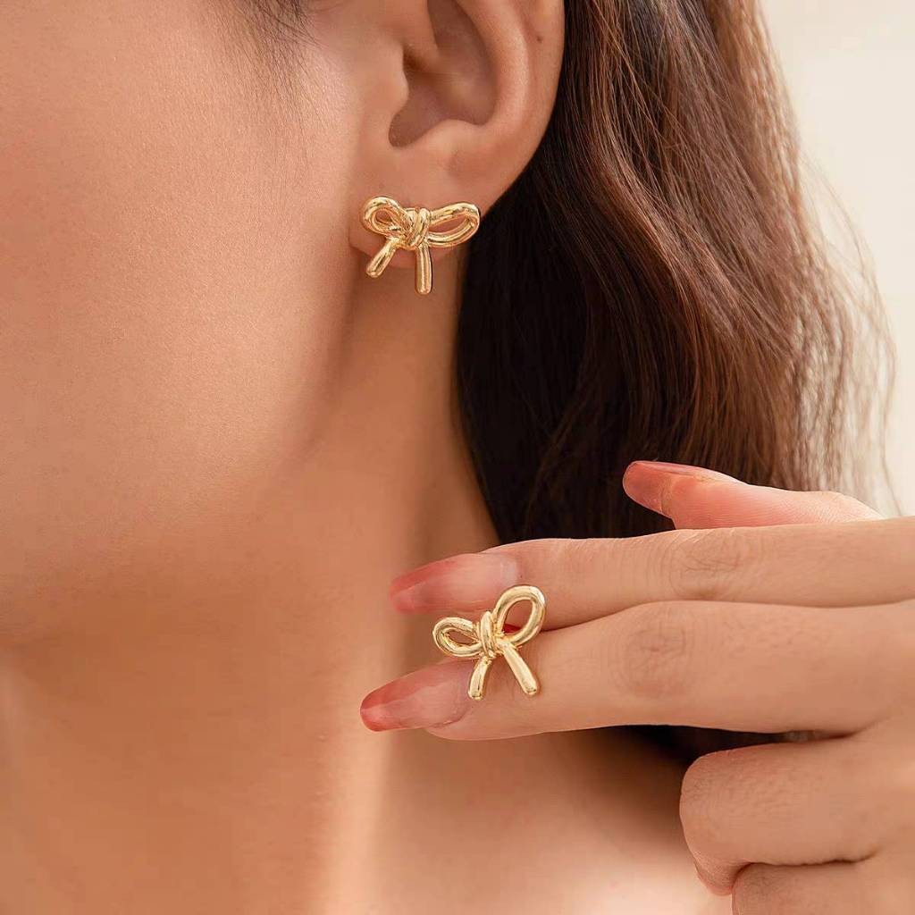 ✨️LULU✨️ LILBOWE Silver925 needle (MA-004)- ต่างหู ก้านเงิน(S925)