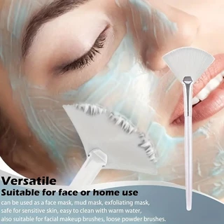 แปรงหน้าพัดลมหน้ากากแปรงนุ่มใบ Applicator แปรงเครื่องมือสําหรับ Peel Glycolic Mask แต่งหน้า