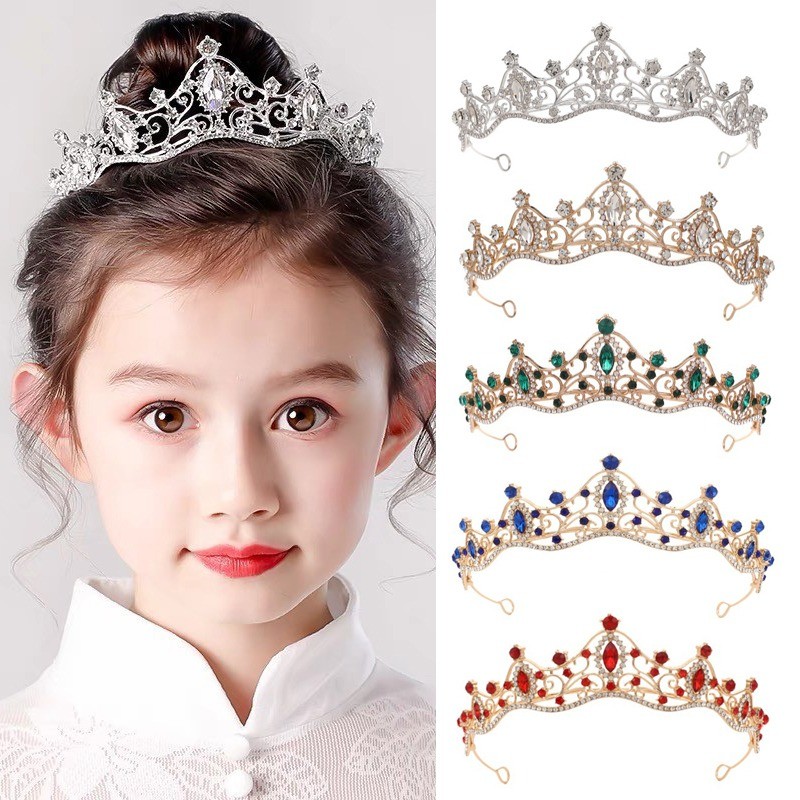 เด ็ กทารกเจ ้ าหญิงมงกุฏมงกุฎหญิง Headwear สําหรับปาร ์ ตี ้ ประกวดเปิดตัว
