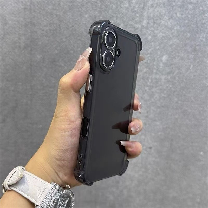 หรูหรากันกระแทกเคสแข็งใสเข้ากันได้สําหรับ iPhone 16 Pro Max 15 14 13 11 12 Pro Max Plus เลนส์กล้องป้องกันโปร่งใสนุ่ม Coverx