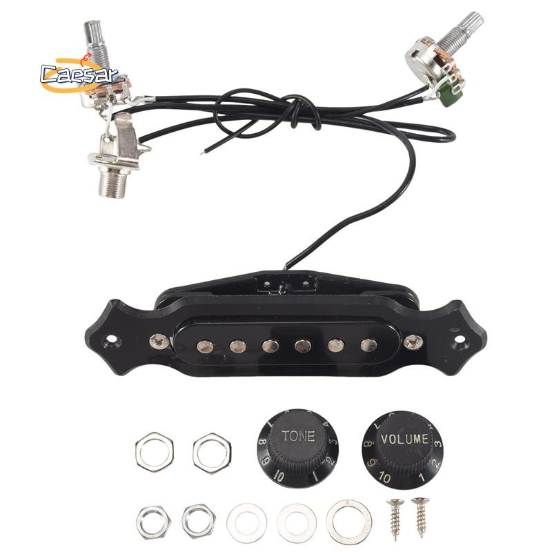 caesarA8Pre-Wired 6-string Single Coil Pickup Harness with Volume & Tone Pots for Electric Box Guita