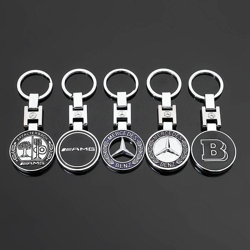 Hollow Solid Double-Sided Mercedes-Benz Wheat Babos AMG Apple Tree Car Logo Metal Keychains Pendant 6QtI