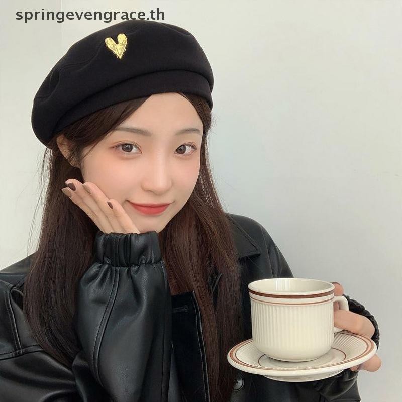Springevengrace ผ้าฝ้ายผู้หญิง Berets หมวกฤดูหนาว Vintage French ลายสก๊อตหมวกด้านบนจิตรกรหมวกฤดูใบไม้ร่วงฤดูหนาว Street แปดเหลี่ยม Beret หมวกใหม่