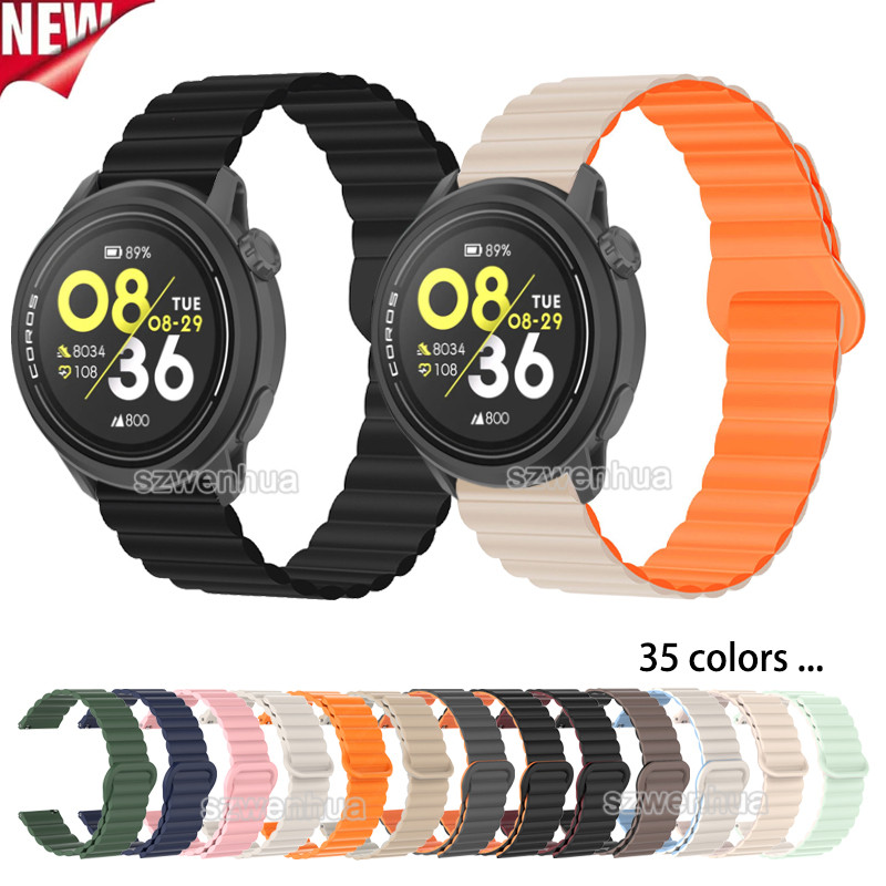 20 มม.22 มม.ซิลิโคนแม่เหล็กสําหรับ COROS PACE 3 2/APEX 2 Pro/APEX 42 มม.46 มม.