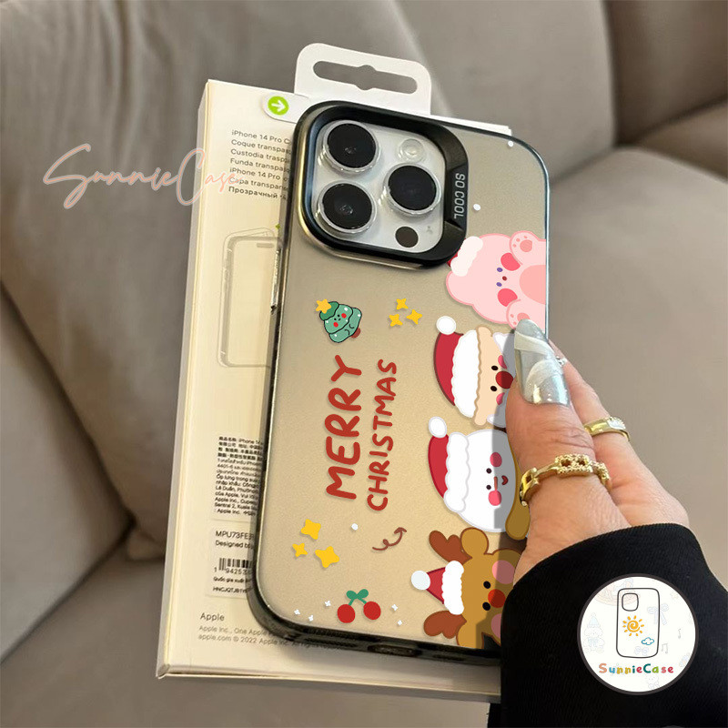 เคสไอโฟน 13 12 Q ซานต้าคลอส สำหรับ IPhone 16 13 11 12 15 14 Pro Max 8Plus 7Plus X XR XS Max 7 15 8 P