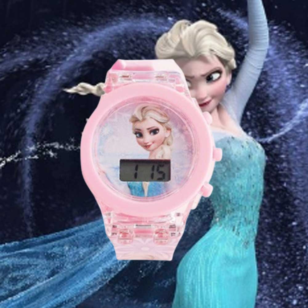 GLOWING WATCH FROZEN ELSA ANNA KID LED ELECTRONIC DIGITAL DISPLAY WATCH TOY