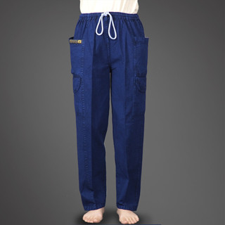 กางเกง หม้อห้อมของแท้ ขายาว ส่วนเอวยางยืด มีกระเป๋า 4 ใบ จำห…