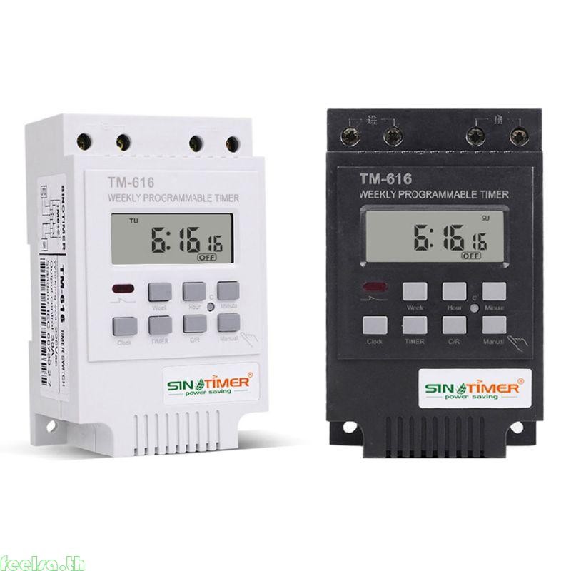 Feela Digital Electronic Timer Switch 220V 30A Rail Mount 17 การตั้งค่า 7 วันตัวควบคุมรีเลย์ตั้งโปรแกรมได้รายสัปดาห์