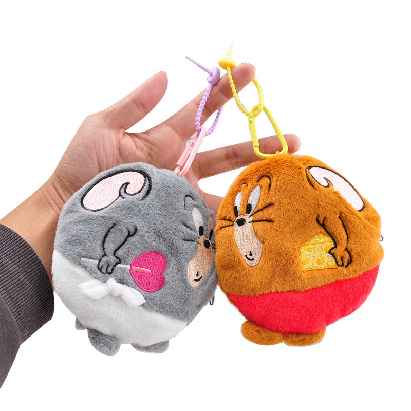 กระเป๋าใส่เหรียญ Tom and Jerry Plush ของแท้ teffy Mouse MINI Small BAG Student Storage BAG