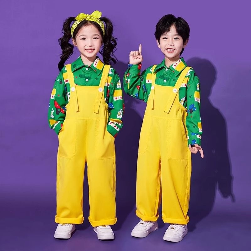 【พร้อมส่งในจีน】ชุดเอิ้ยม เสื้อเชิ้ต ลายดอก ชุดเต้น การแสดง สงกรานต์ เสื้อฮาวาย สำหรับเด็กหญิงและชาย - รูปที่ 4