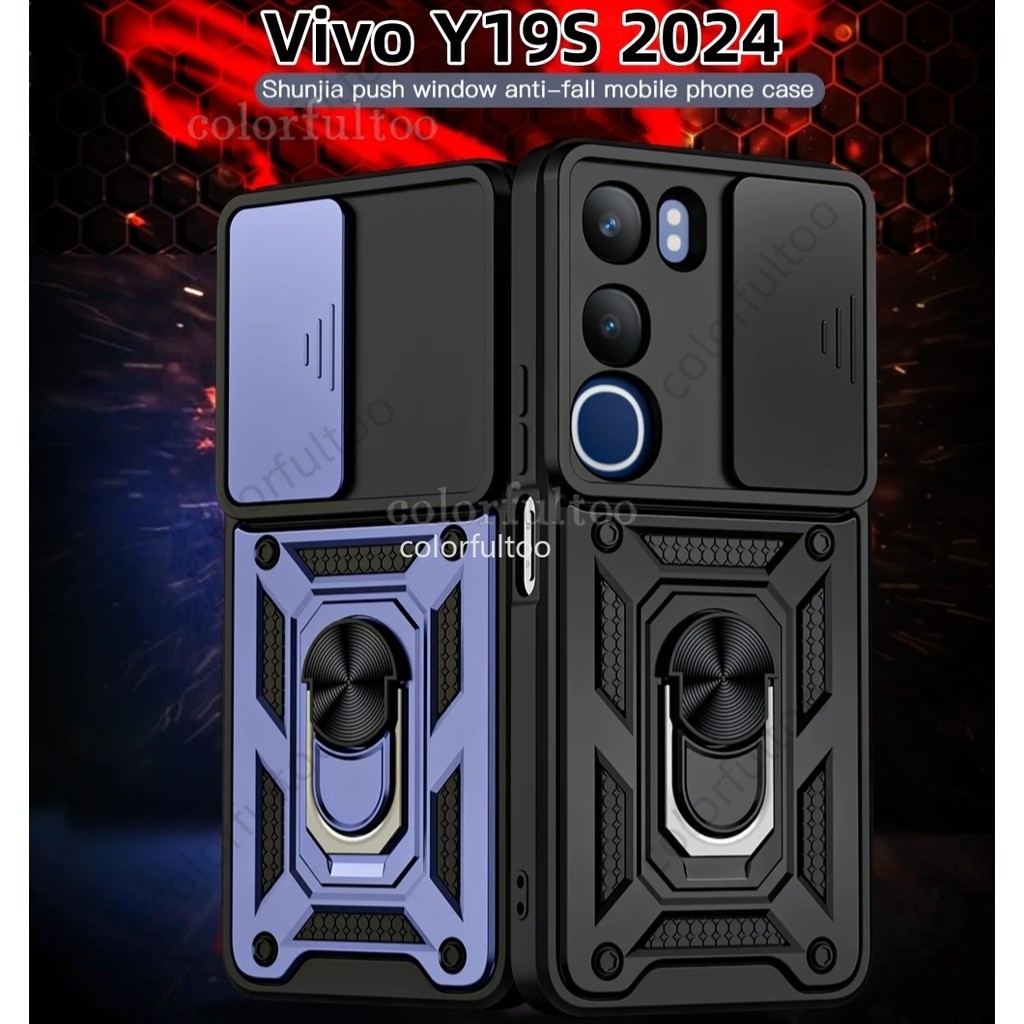 Vivo Y19S 2024 สไลด์เลนส์กล้องปกป้องเคสโทรศัพท์สําหรับ Vivo Y19S Y17S Y 17S Y 19S VivoY19S 4G ปลอกกั