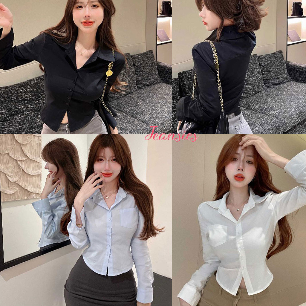 เสื้อเชิ้ตสีขาว ดีไซน์เก๋ รับรองความเรียว เฟิร์ม ใส่แล้วดูเพรียว