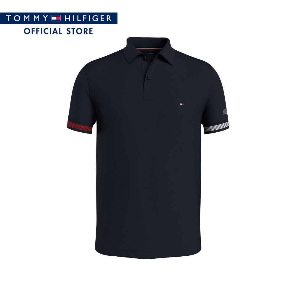 Tommy Hilfiger เสื้อโปโล ผู้ชาย รุ่น MW0MW36048 DW5 - สีน้ำเงิน