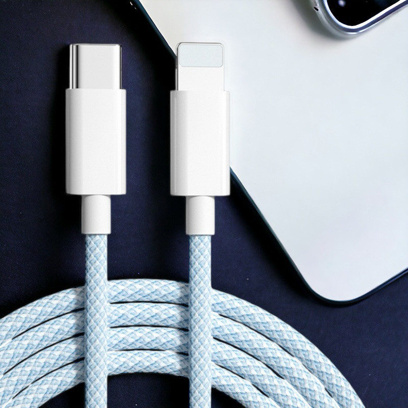 สายชาร์จหุ้มร่มทนทานสุดๆ ยาว 2 ม. ชาร์จเร็ว 20w สําหรับ IP ทีวีเป็น IP PK Thai Duong