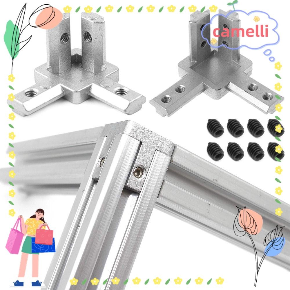CAMELLI End Corner Silver 2020 3030 4040 Series Slot Aluminium Extruction Profile Standard