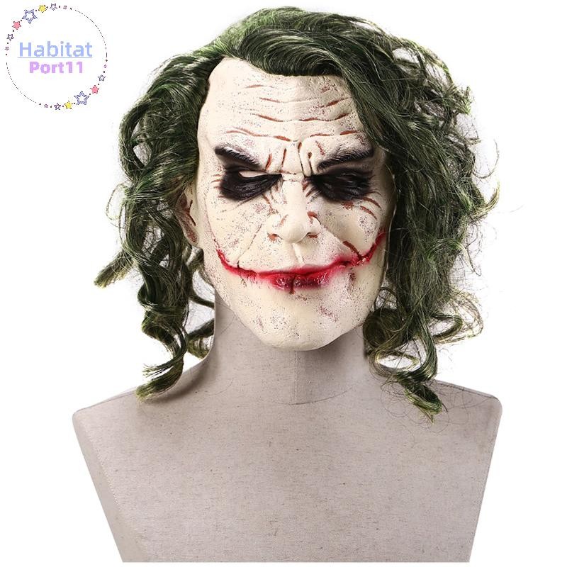 HabitatPort ฮาโลวีนคอสเพลย์สยองขวัญน่ากลัว Clown หน้ากากผมสีเขียว th ราคา ถูกที่สุด ดีลบีเคเค