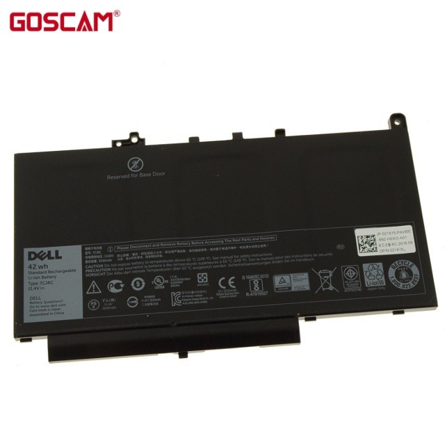 ✿7cjrc Dell แบตเตอรี่แล็ปท็อปสำหรับ Latitude E7270 E7470 E7270 p61g f1ktm pdnm2 21x15 p26s v6vmn