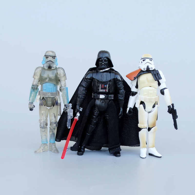 Star Wars Action FIGURE set, Darth Vader, stormtroopers & transparent Clone Trooper, 3.75นิ้ว poseable figures, ของเล่นสะสม - รูปที่ 2