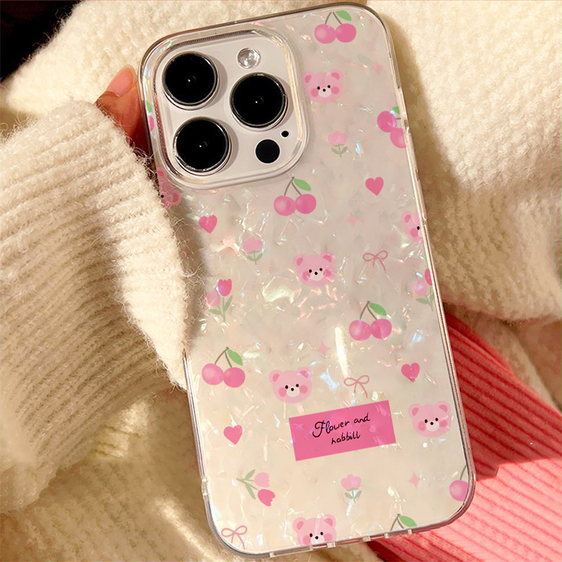 เคสแข็งคุณภาพเงางาม หมีแฟชั่นน่ารัก เคสไอโฟน11 iphone13 14 12 15 11 16 Pro Max 7Plus 8Plus SE XS Max X XR เคสไอโฟน13 ราคา ถูกที่สุด ดีลบีเคเค แกลเลอรีภาพที่ 3