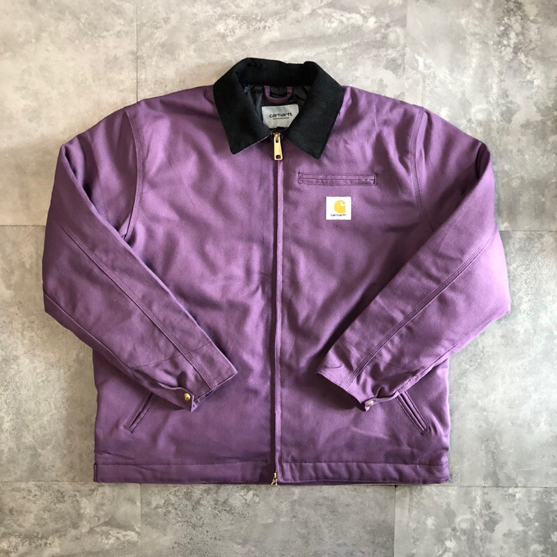 Jacket Carhartt Jacket Detroit B0103 BuiVintage ผ้าสีกากีเนื้อหนามีซับในผ้าฝ้าย