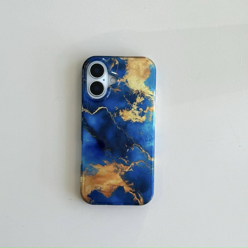 เคสโทรศัพท์ iPhone Case ลายหินอ่อน IMD สีสันสดใส ทนทาน กันรอยนิ้วมือ รองรับ iPhone 13-16 Pro Max