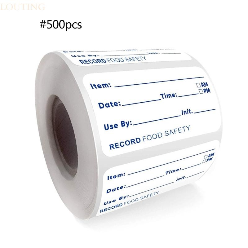 Louting 500 ชิ้นม้วนฉลากสติกเกอร์ป้ายเก็บสําหรับโถแก้วโลหะคอนเทนเนอร์ตู้เย็นตู้แช่แข็งป้าย