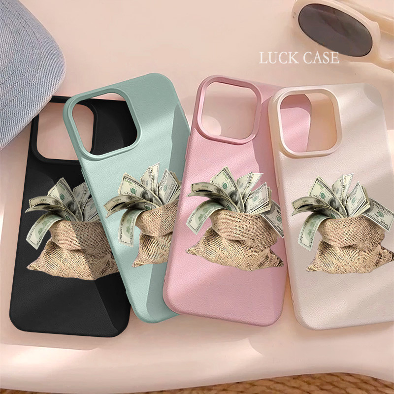 ใหม่ Creative Gunny-bag ธนบัตรเคสโทรศัพท์สําหรับ IPhone 16 11 12 14 15Plus 13 Pro Max Se2020 7 8Larg