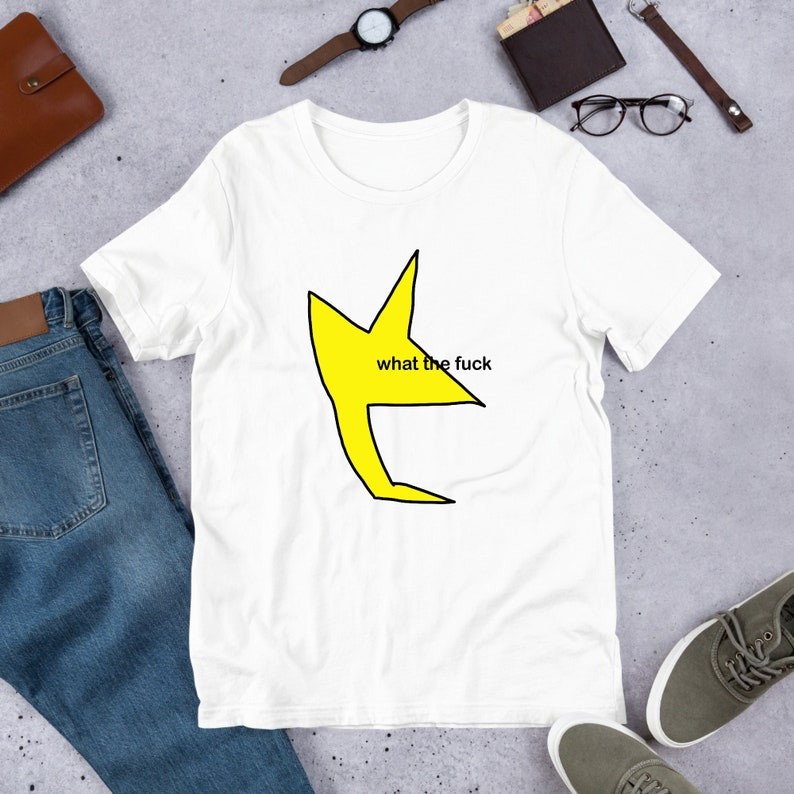 Badly Drawn WTF Star, Funny Meme Shirt, Weirdcore Clothing, Oddly Specific Tee, Unhinged Design, Cur