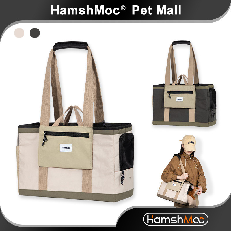 HamshMoc Comfortกระเป๋าใส่สัตว์เลี้ยงBreathable Anti-Escapeแมวสุนัขกระเป๋าเดินทางกระเป๋าเป้สะพายหลังน้ําหนักเบาSteadyสําหรับสัตว์เลี้ยงขนาดเล็กเดินทางกลางแจ้ง