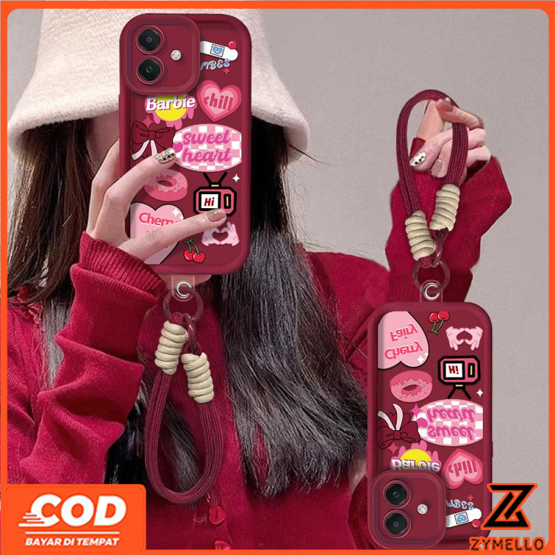 Case สำหรับ VIVO V40 V40 Lite Y03 Y19S Y28 Y15 V30 5G V29 V29E Y17 Y21T Y20 Y21 Y20S Y33S Y12S โบว์หัวใจกันกระแทกกรณีโทรศัพท์ TPU