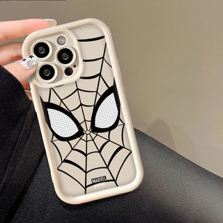 มานเวล Spider เหมาะสำหรับ iPhone 11 12 13 14 15 16 PRO MAX 6 7 8 PLUS X XR XS MAX กล้องป้องกันกรณีโทรศัพท์ซิลิโคน