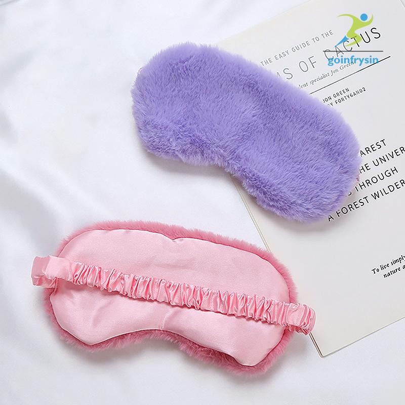 [DI] 1 ชิ้น Plush Sleep Eye Mask Aldults Sleep Better Light Proof Night Eye Cover นุ่มและผิว Silk Eye Patch Health Care TH