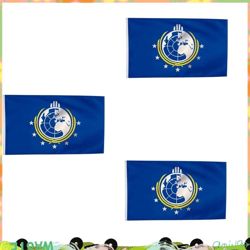 Super Super Earth Flag ธงตกแต่งกลางแจ้งในร่มโพลีเอสเตอร์พร้อมทองเหลือง Grommet