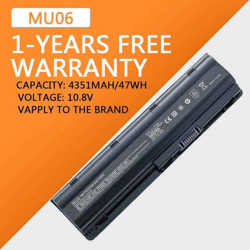 MU06แบตเตอรี่แล็ปท็อปใหม่สำหรับ HP Notebook PC 593553-001สำหรับ Pavilion G4 G6 G7 G32 593562-001 Dv6 MU09 HSTNN-LB0W