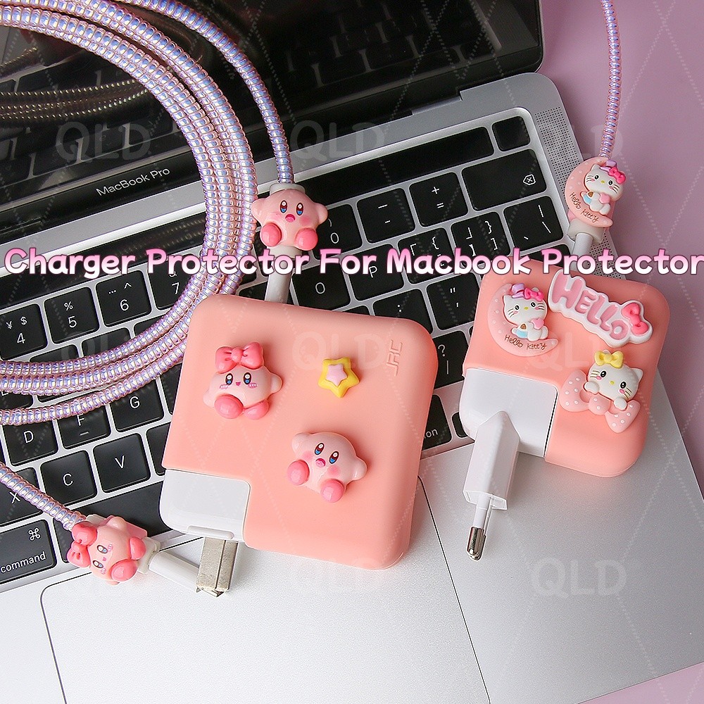 สาวสีชมพู Charger protector ชุด 2.8 M Cable protector สําหรับ macbook Fast Charging 29 W 30 W 35 W A