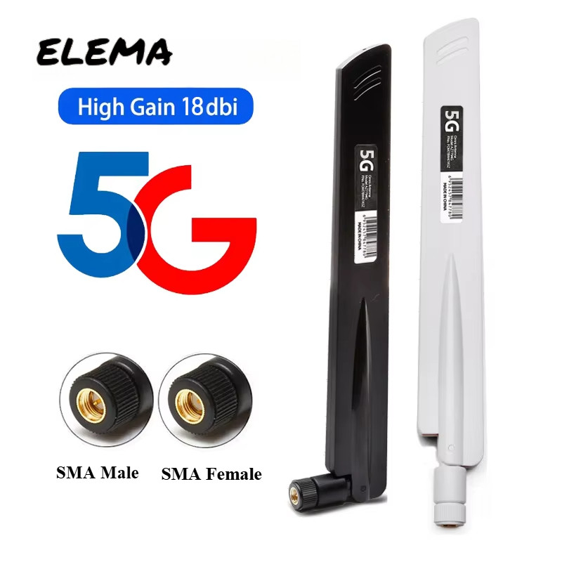 1 ชิ้น LTE 4G 5G เสาอากาศรับสัญญาณสูง 18dBi SMA ชาย SMA หญิง 600-6000MHz เสาอากาศภายนอกสําหรับ WiFi Router