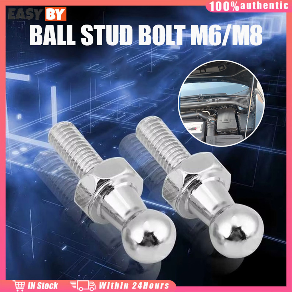 จัดส่งรวดเร็ว M8 M6 ข้อต่อวาล์วสปริง 2ชิ้น อุปกรณ์เสริม สําหรับฝากระโปรงหน้า หลัง รถยนต์