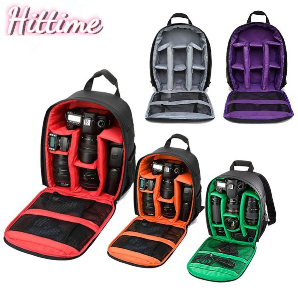 Hittime Multi-functional กล้องกลางแจ้งกระเป๋าเป้สะพายหลังวิดีโอดิจิตอลไหล่กระเป๋ากล้องกันน้ํากระเป๋าภาพสําหรับ DSLR N2P8